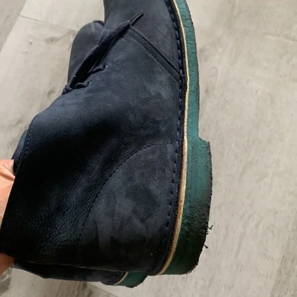 Clarks Originals Desert Boot Blue Suede Leather Chukka Ankle Boot Mens Sz 12‎